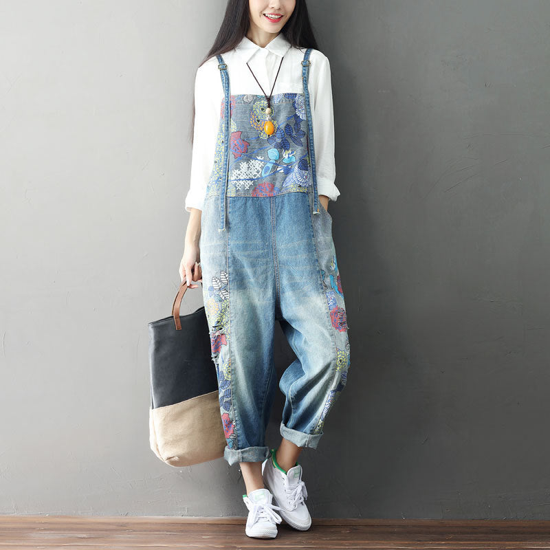 Vintage Patchwork Jeans for Women