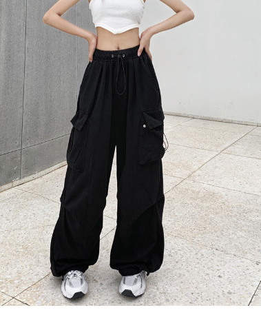 Y2K High Waist Cargo Pants for Women in Vintage Style