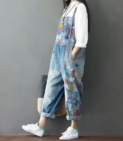 Vintage Patchwork Jeans for Women