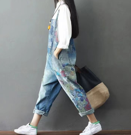 Vintage Patchwork Jeans for Women